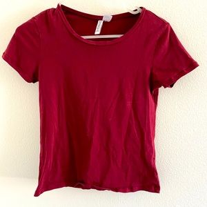 Burgundy top